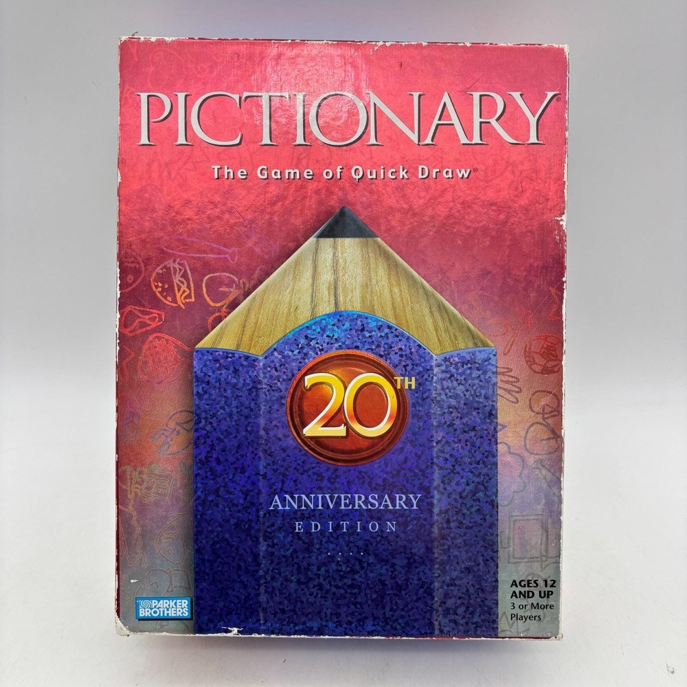VINTAGE Pictionary COMPLETE Mattel 2005 Classic Drawing Board Game